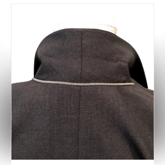 Brunello Cucinelli Dark Grey Wool Blazer Women Size IT46 - Picture 4 of 17